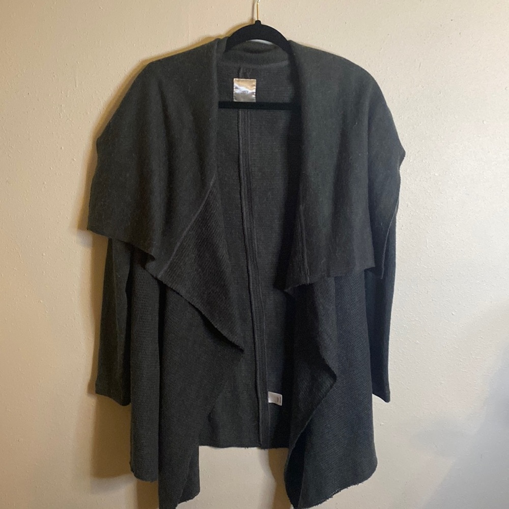 JOA Oversized Open Front Wool Blend Cardigan Sz Small
